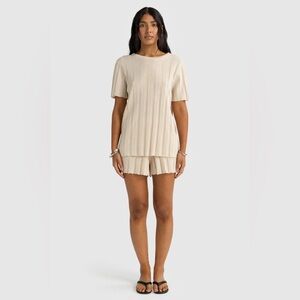 ORTC Amara Matching Set Knit T-Shirt  and Shorts NWT